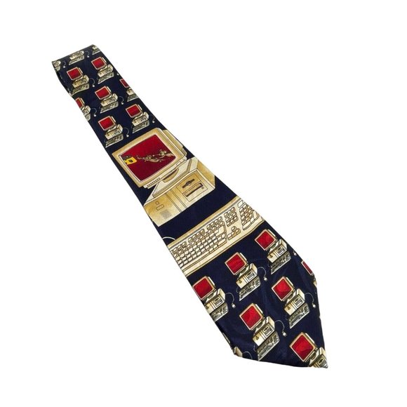 Fratello Desktop Computer Mouse Monitor Tech Techy Geek Necktie Neck Tie 58" - Picture 1 of 11